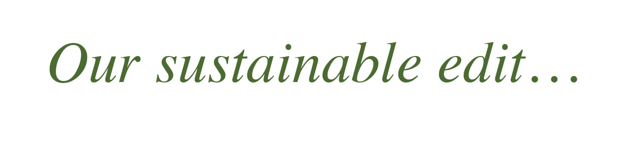 Our sustainable edit…