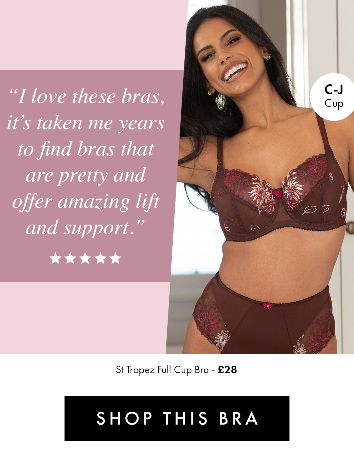 St Tropez full cup bra £28