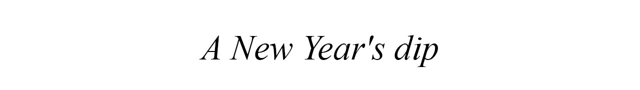 A New Year's dip