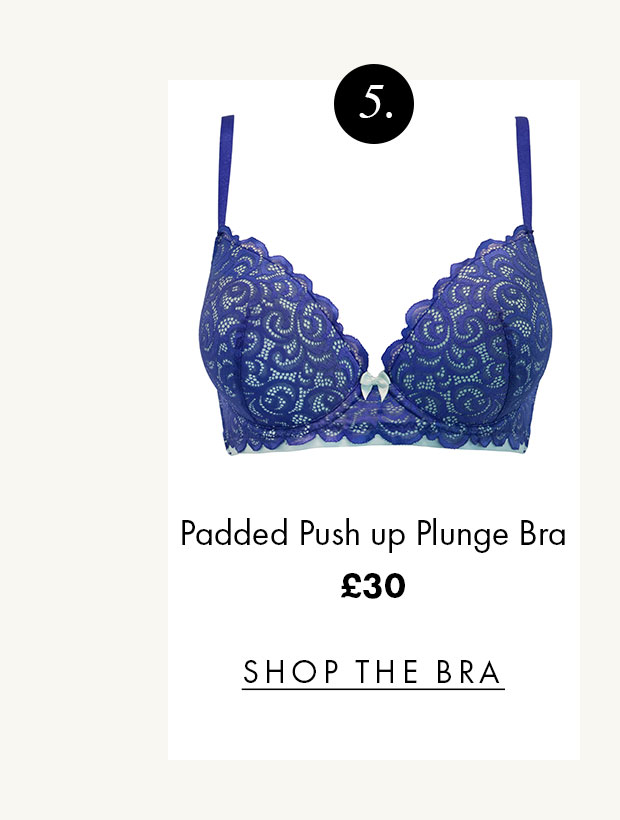 5. Romance padded push up plunge bra £30