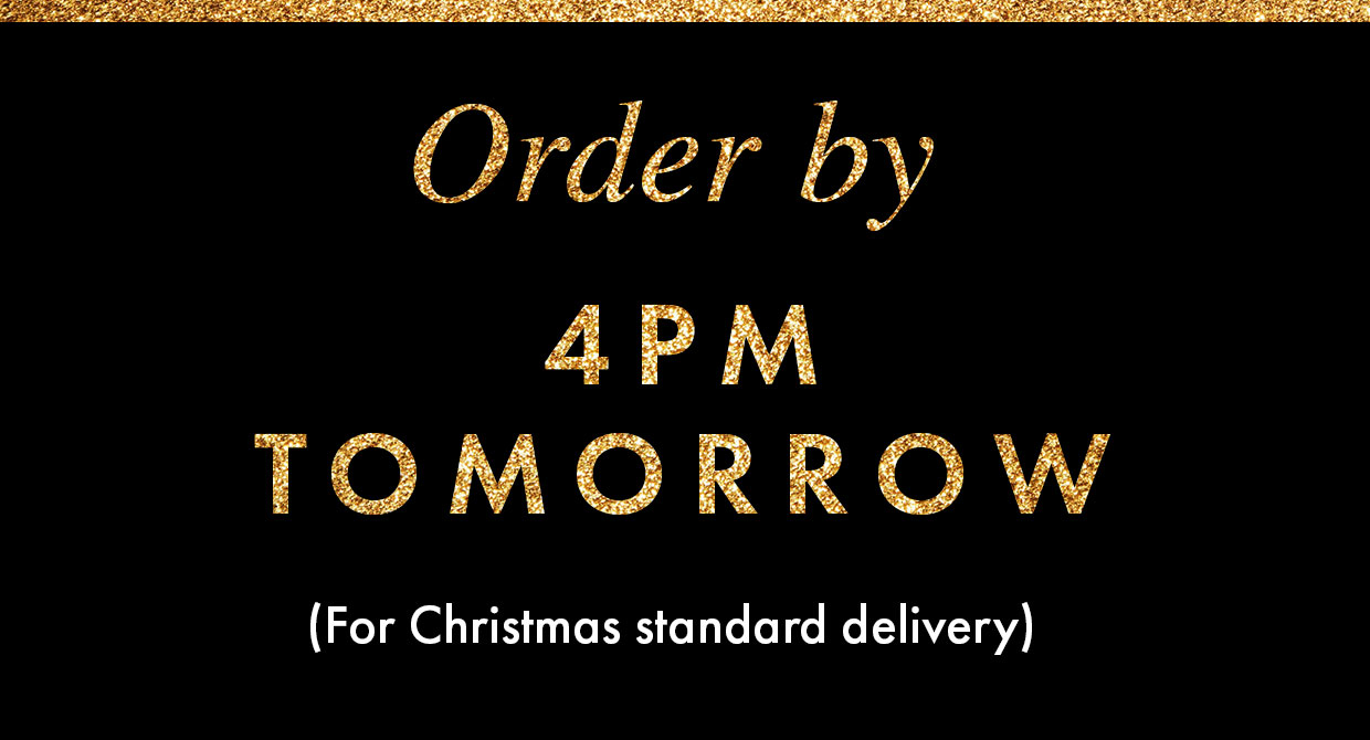 Order by 4pm tomorrow (for Christmas standard delivery)