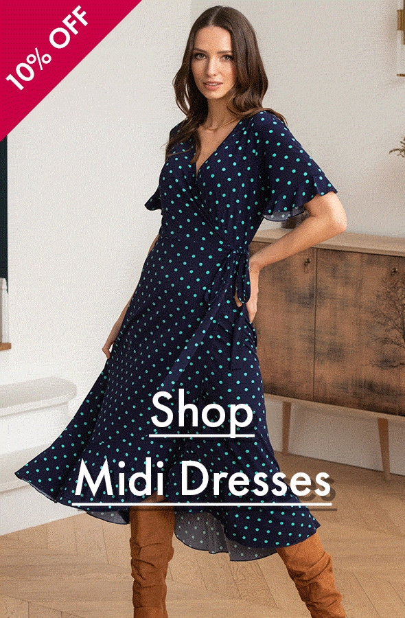 10% OFF - Shop midi dresses >