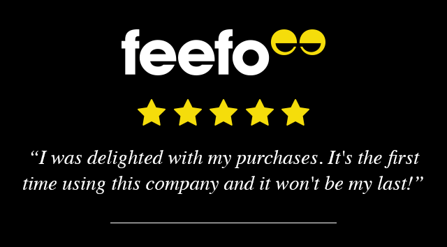 5 star Feefo reviews